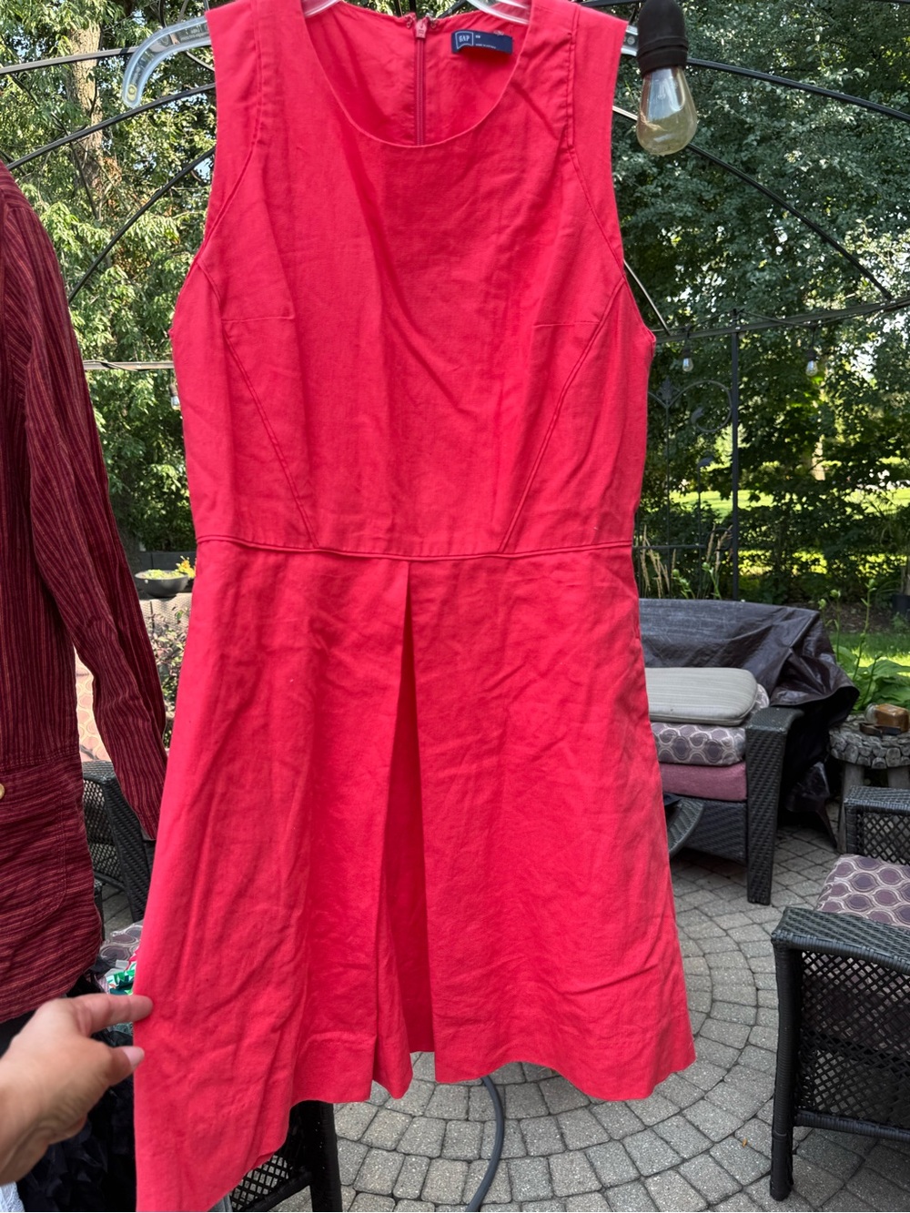 GAP Coral-Red Sleeveless Fit & Flare Dress Sz 6